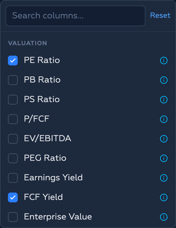 screener-columns
